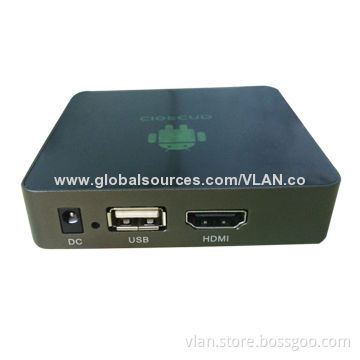 3D 1080p Android TV Box, RJ45 and Wi-Fi, Max 32GB TF Card, 1G DDR3, Cortex A9 CPU